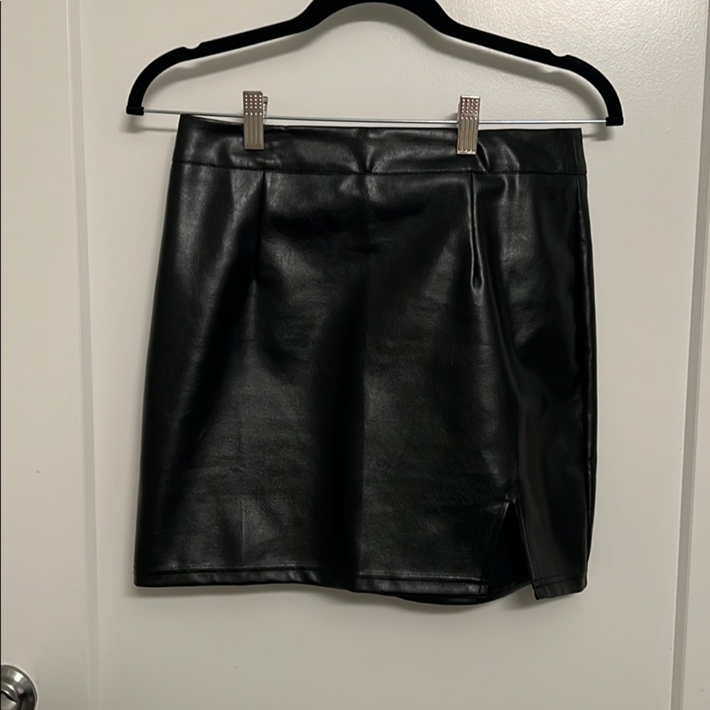 Lulus Midi Faux Leather Skirt